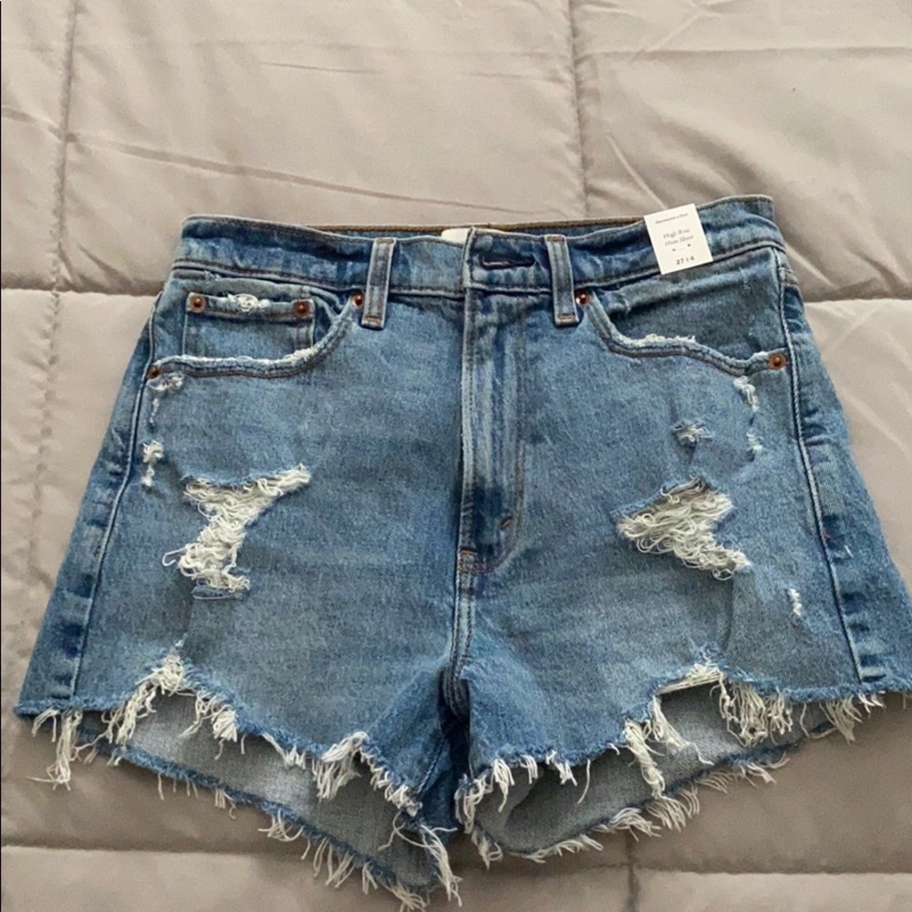 Abercrombie Hi Rise Mom Shorts